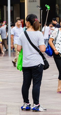 Shanghai Nanjing Road Pedestrian Streetの写真素材
