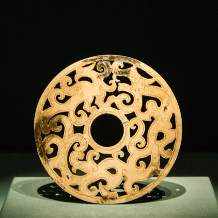 Ancient Chinese porcelain works in the Eastern Royal Tombs of the Qing Dynasty, Zunhua, Hebei Province, china.の写真素材