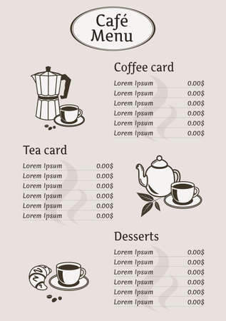 Cafe menu design. vector illustration.のイラスト素材