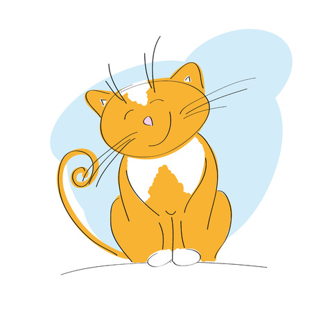 Happy kitten icon.のイラスト素材