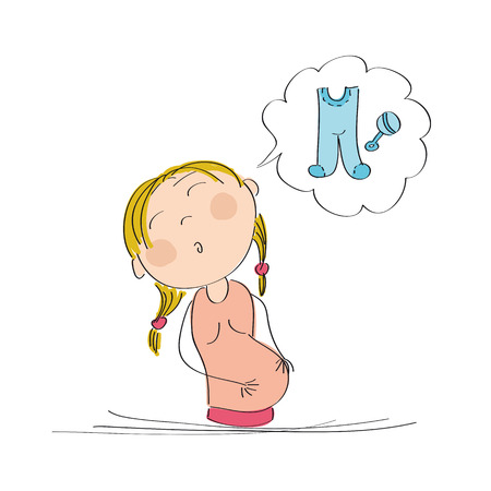 Pregnant woman icon.のイラスト素材