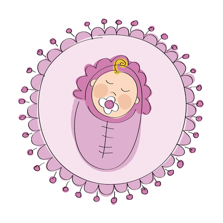 Baby girl icon.のイラスト素材