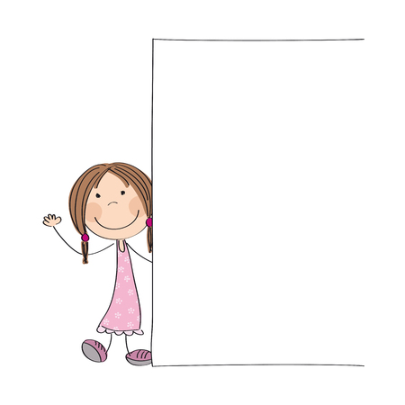 Little girl icon.のイラスト素材