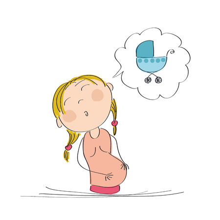 Pregnant woman icon.のイラスト素材