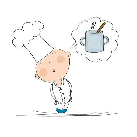 Sleeping chef icon.のイラスト素材