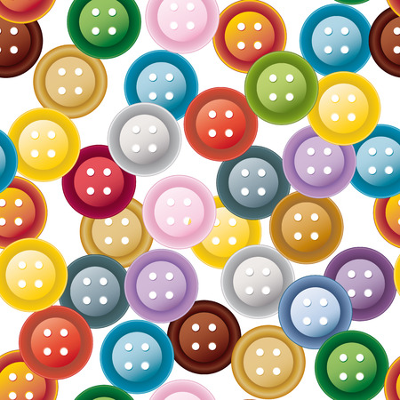 Seamless background with colorful sewing buttons.のイラスト素材