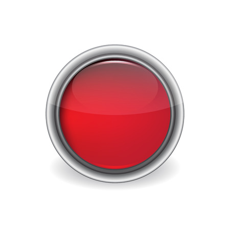 Vector shiny red buttonのイラスト素材