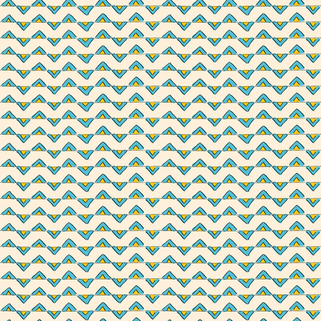 Modern seamless background with colorful geometric pattern, suitable for printing on textile, fabric, canvas, jersey and other material. Original hand drawn illustration.のイラスト素材