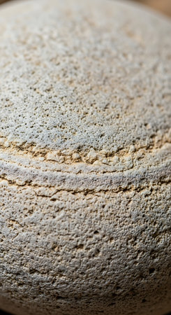 Close up of a bread loaf. Selective focus. Shallow depth of field.の素材
