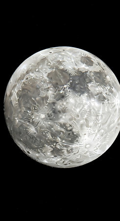 Moon on a black background, close-up, macro photography.の素材