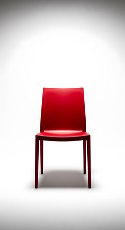 Red chair isolated on white background. Vector illustration. Eps 10.の素材