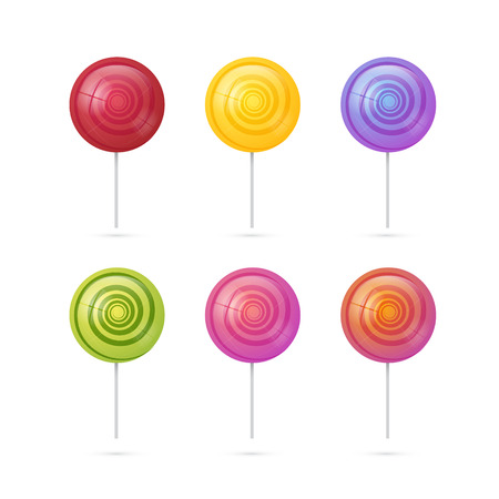 illustration of colorful lollipopsのイラスト素材