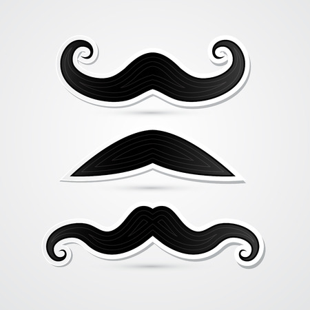 mustache set のイラスト素材