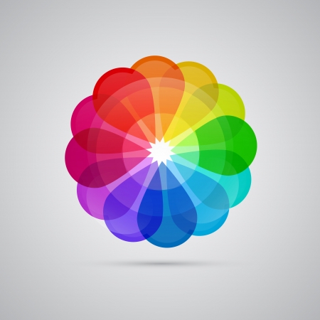 colorful abstract flower のイラスト素材