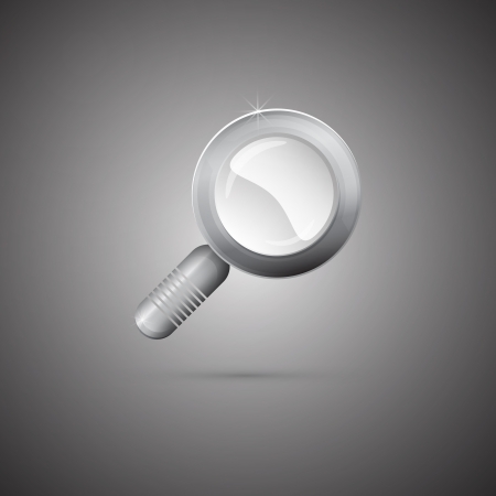 vector magnifying glass 3d icon のイラスト素材