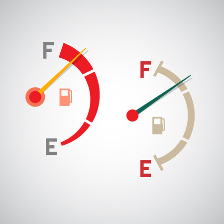 set of two gas tank illustrations のイラスト素材