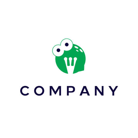 Unique frog  design concept idea. vector icon illustration inspiration sign. clean symbolのイラスト素材