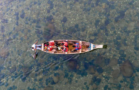 Summer boating on crystal clear umngot river