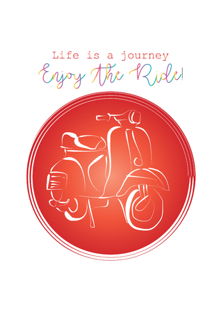 Life is a journey, enjoy the ride. Shirt design.のイラスト素材