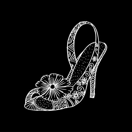 Decorative Ornate Women's shoeのイラスト素材