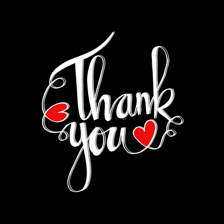 Thank you hand letteringのイラスト素材