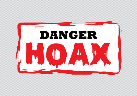 Danger  Hoax rubber stampのイラスト素材