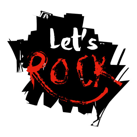 Let's Rock Typographic Designのイラスト素材