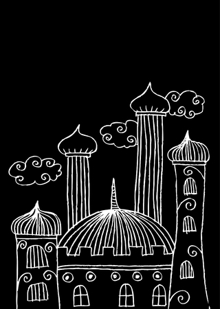 Sketchy of mosqueのイラスト素材