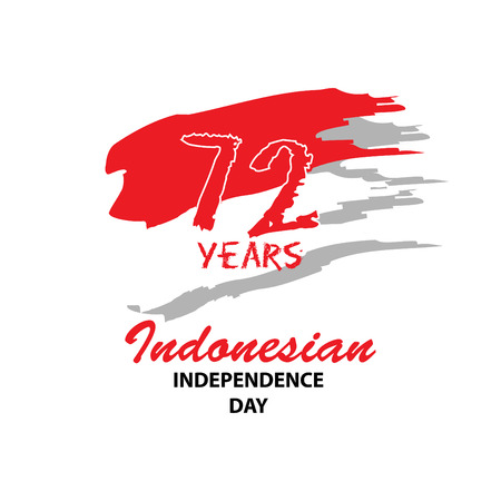 72 Years Indonesian Independence day logo Conceptのイラスト素材