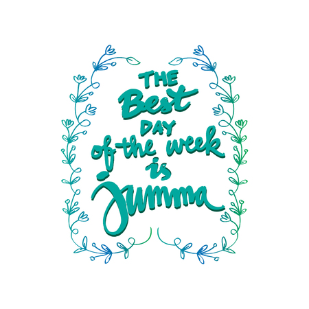 The best day of the week is jumma. Islamic quotes.のイラスト素材