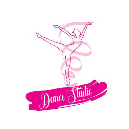 logo dance studio. Vector illustration.のイラスト素材