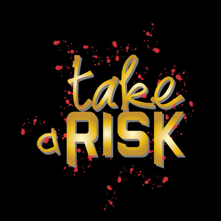 Quotes poster. Take a riskのイラスト素材