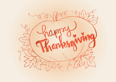 Happy Thanksgiving card.のイラスト素材