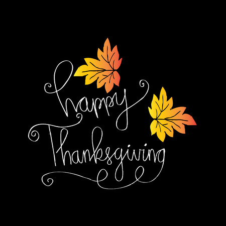 Hand drawn Thanksgiving typography poster.の写真素材