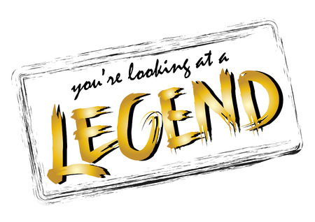 You're looking at a legend. Handwritten modern brush calligraphy for cards, t-shirt, prints.のイラスト素材