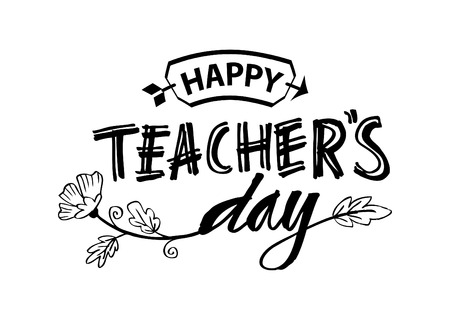 Happy teacher's day Vector illustration.のイラスト素材