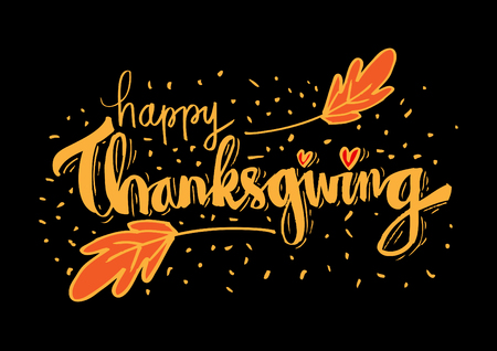 Thanksgiving typography designのイラスト素材