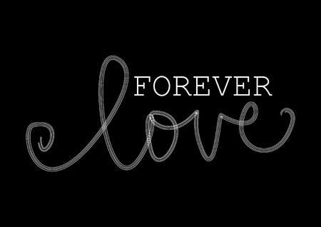 Love forever letteringのイラスト素材