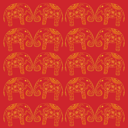Elephants patternのイラスト素材