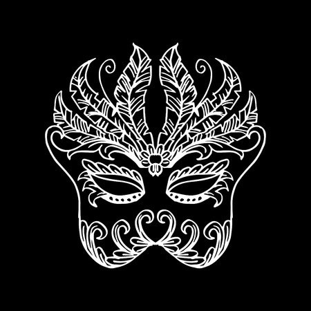 Carnival Mask concept Vector illustration.のイラスト素材