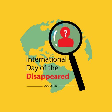 International Day of the Disappeared. August 30のイラスト素材