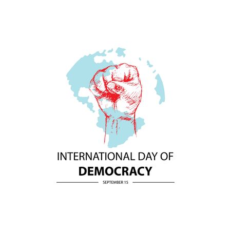 International Day of Democracy. September 15.のイラスト素材