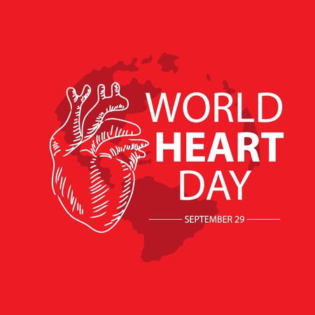 World heart day concept. September 29.のイラスト素材