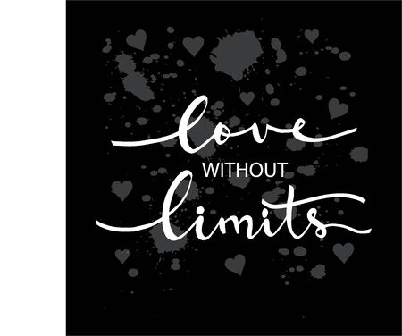 Love without limit  hand lettering.のイラスト素材