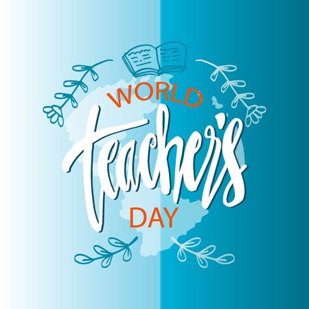 World teachers' day poster. October 5のイラスト素材