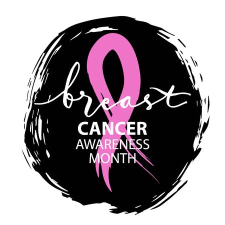 Breast Cancer awareness moth symbol banner posterのイラスト素材