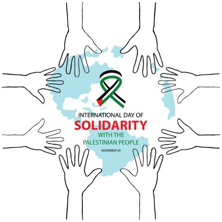 International Day of Solidarity with the Palestinian Peopleのイラスト素材