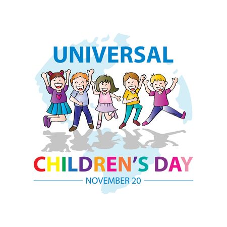 Universal Children's Day. November 20のイラスト素材