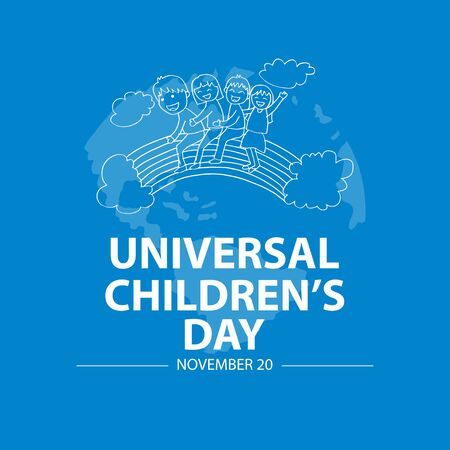 Universal Children's Day. November 20のイラスト素材
