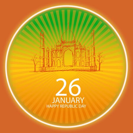 Republic Day of India banner. 26th of Januaryのイラスト素材